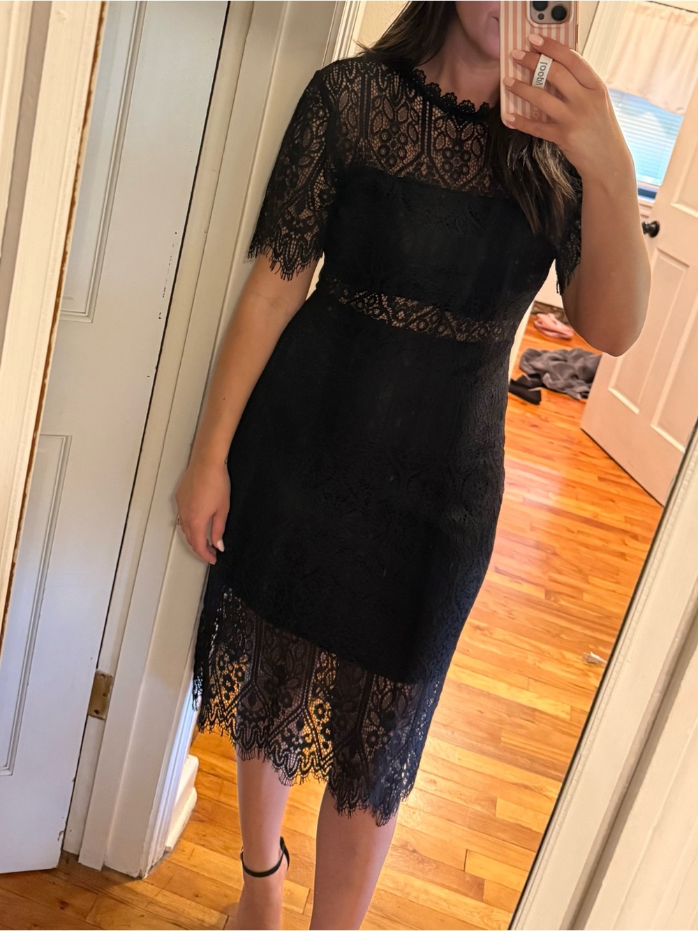 Black lace dress